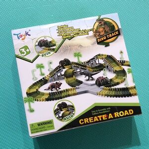 Brand New Dino Track Create-A-Road Set - Green and Yellow